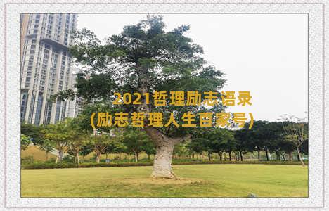 2021哲理励志语录(励志哲理人生百家号)