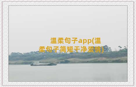 温柔句子app(温柔句子简短干净爱情)